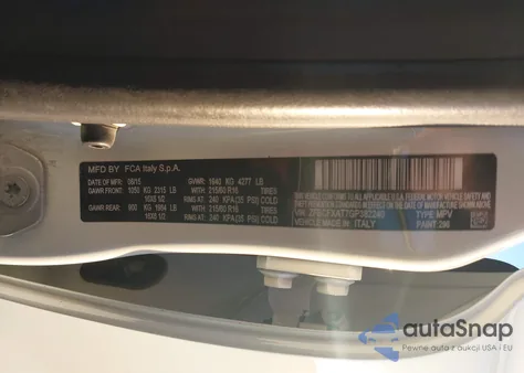 2016 Fiat 500X Pop from USA, damaged, VIN ZFBCFXAT7GP382240